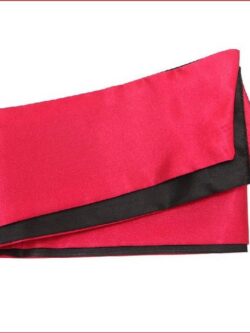 red & black satin blindfold