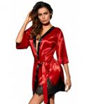 luxurious red satin dressing gown/ robe