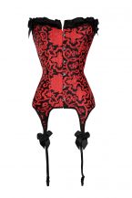 sexy red & black brocade corset