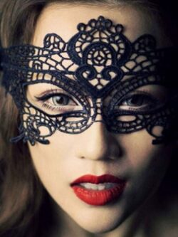 black lace mask