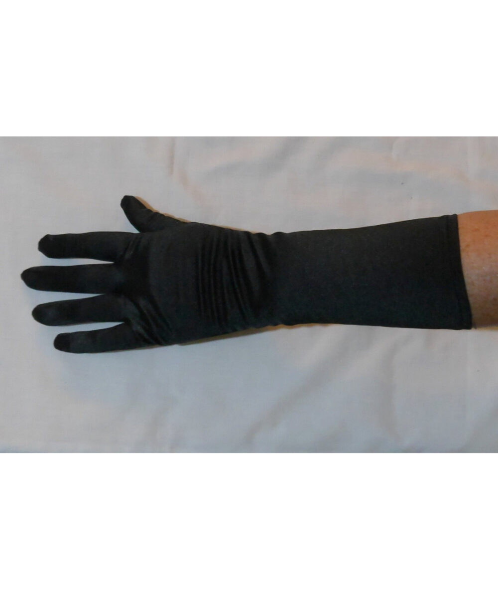 black satin med. glove