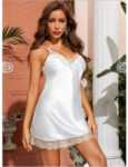 white or ivory satin chemise lingerie