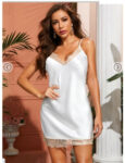 white satin chemise